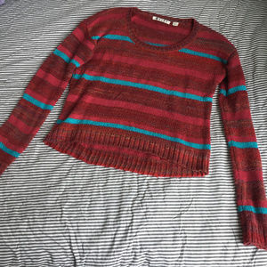 🌹Roxy Cropped Spice It Up Striped Sweater🌹